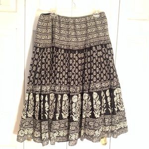 Lauren Ralph Lauren Boho 3 tier cotton skirt Size Large 3 tiers Lined